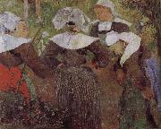 Paul Gauguin, Four women dancing Brittany